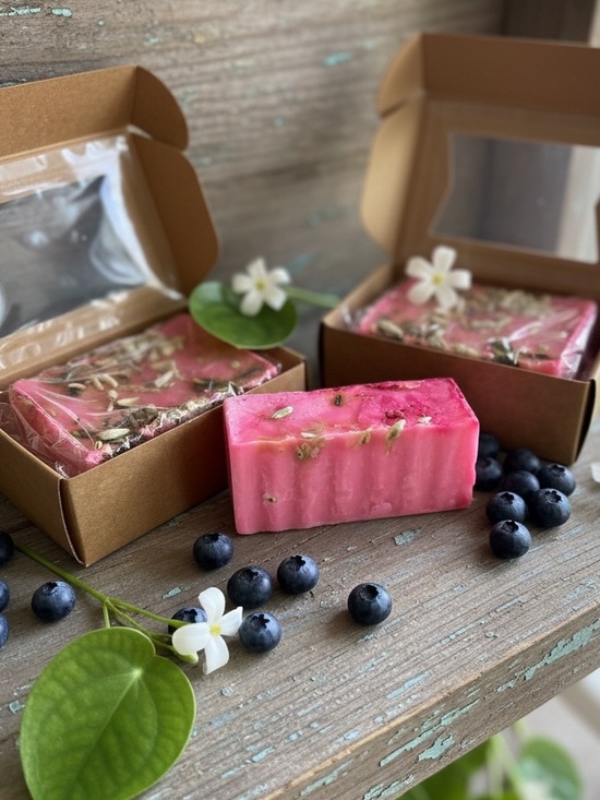 Handmade Other - Handmade Blueberry Strudel & Floral Soap Bar -Shea